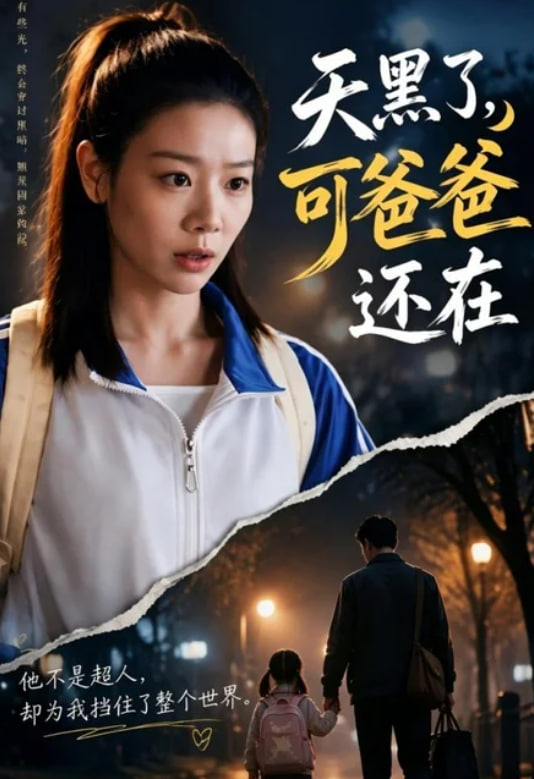 天黑了，可爸爸还在海报