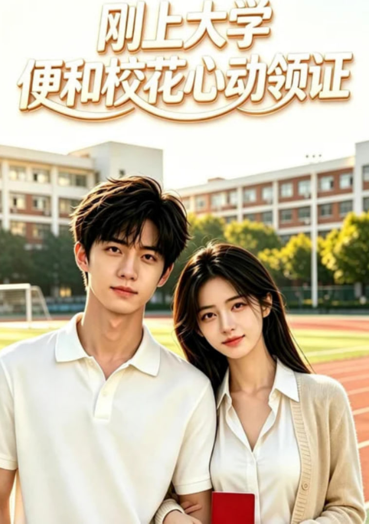 刚上大学，便和校花心动领证海报