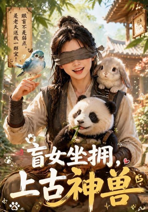 盲女坐拥上古神兽海报