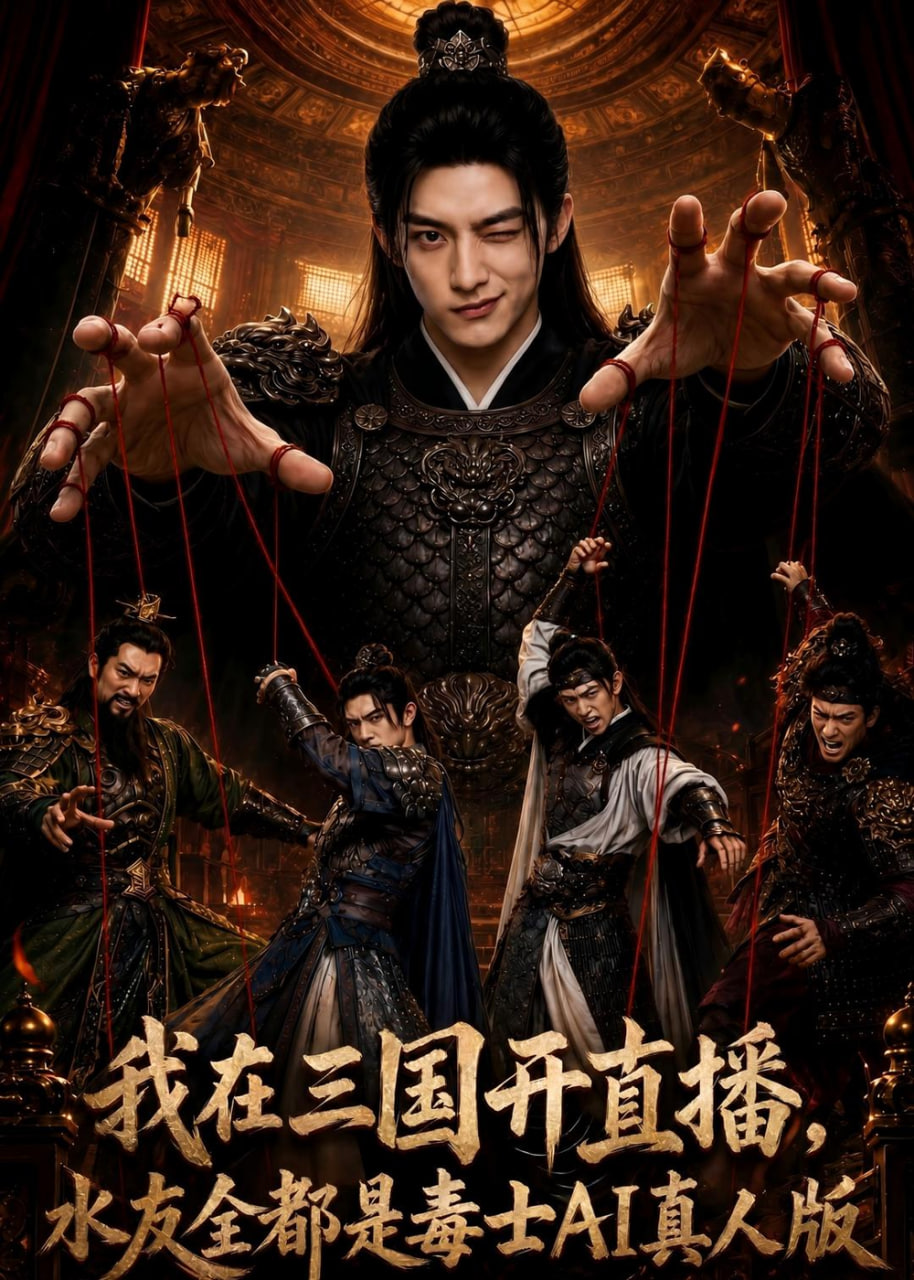 我在三国开直播，水友全都是毒士 AI 真人版海报