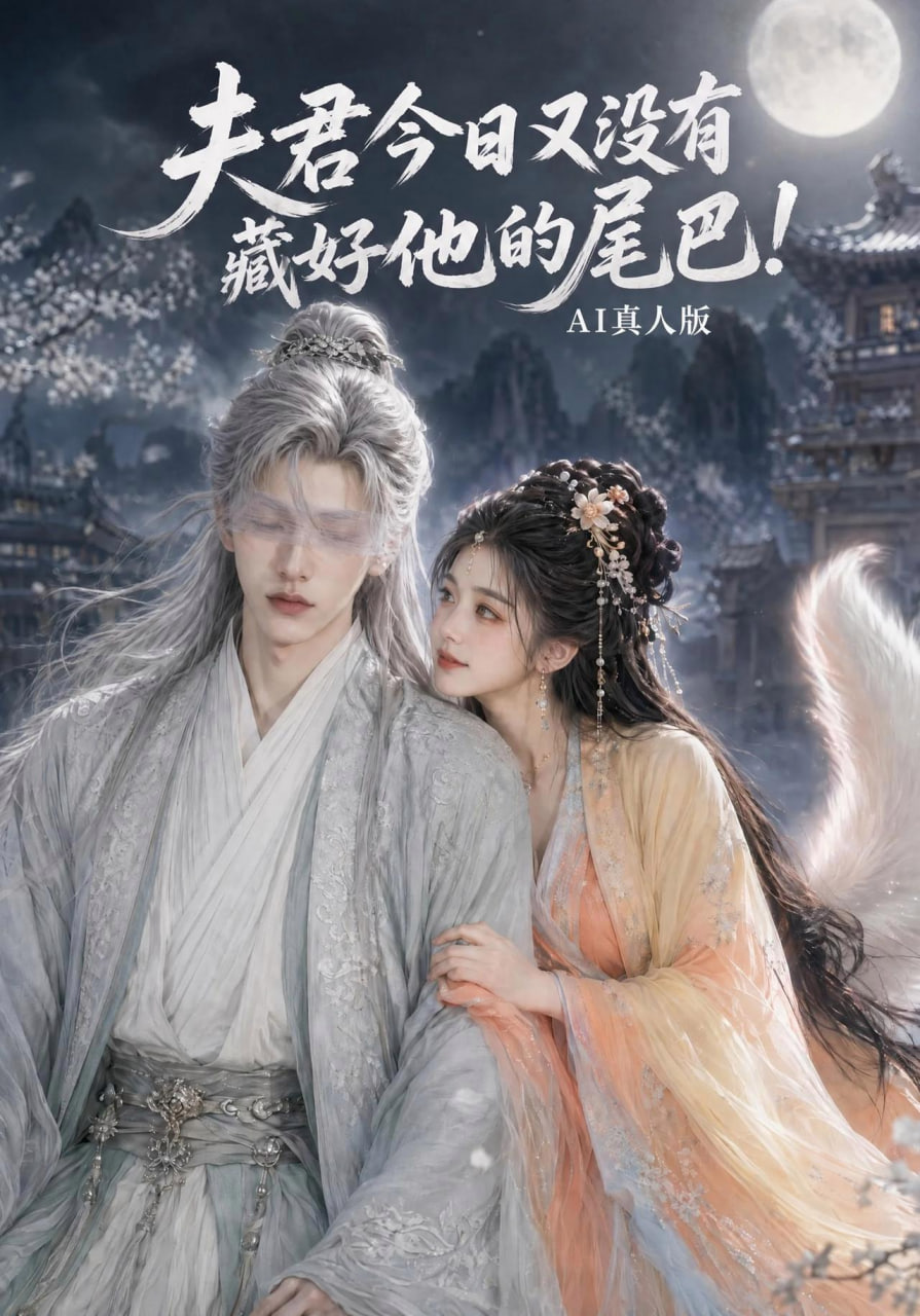 夫君今日又没有藏好他的尾巴！AI 真人版海报
