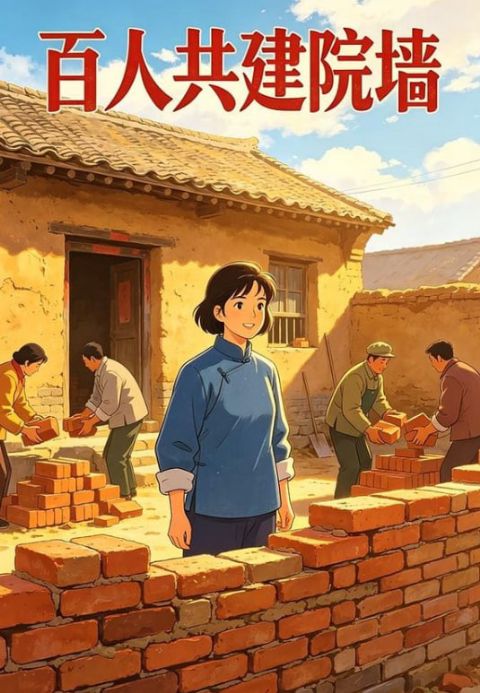 百人共建院墙海报