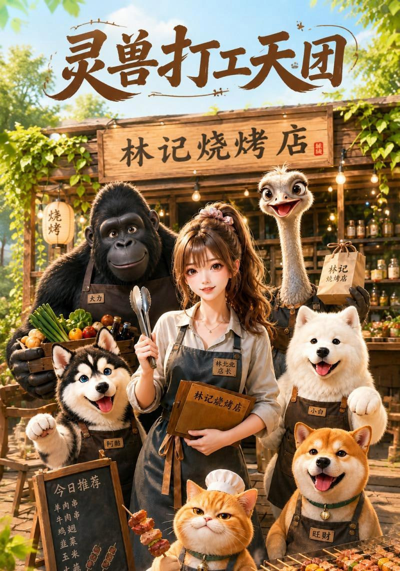 灵兽打工天团海报