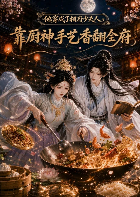 他穿成了相府少夫人，靠厨神手艺香翻全府海报