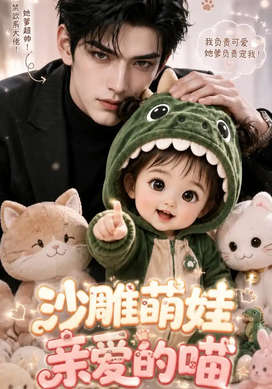 沙雕萌娃亲爱的，喵海报