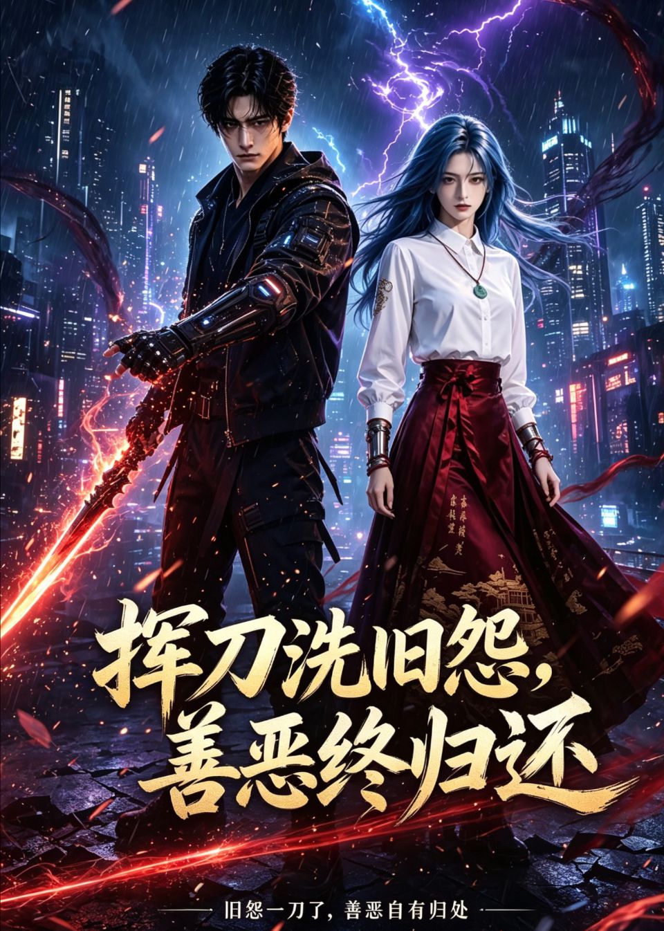 挥刀洗旧怨，善恶终归还海报