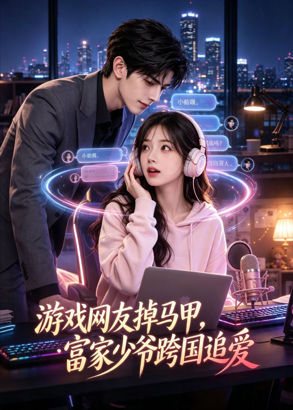 游戏网友掉马甲，富家少爷跨国追爱海报