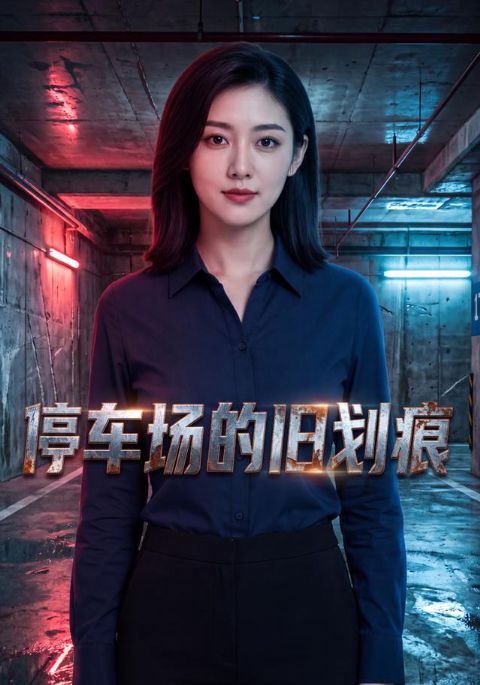 停车场的旧划痕海报