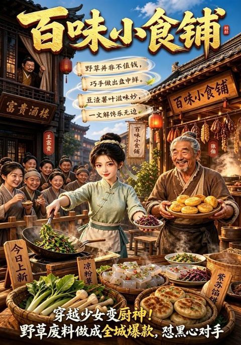 百味小食铺海报