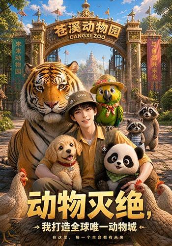 动物灭绝，我打造全球唯一动物城海报