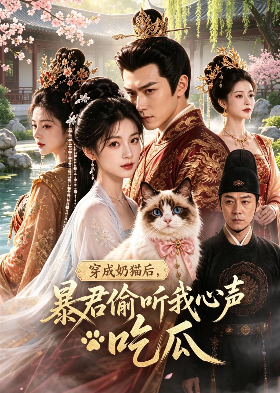 穿成奶猫后，暴君偷听我心声吃瓜海报
