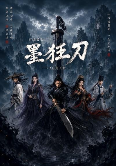 行道者之墨狂刀AI真人版海报
