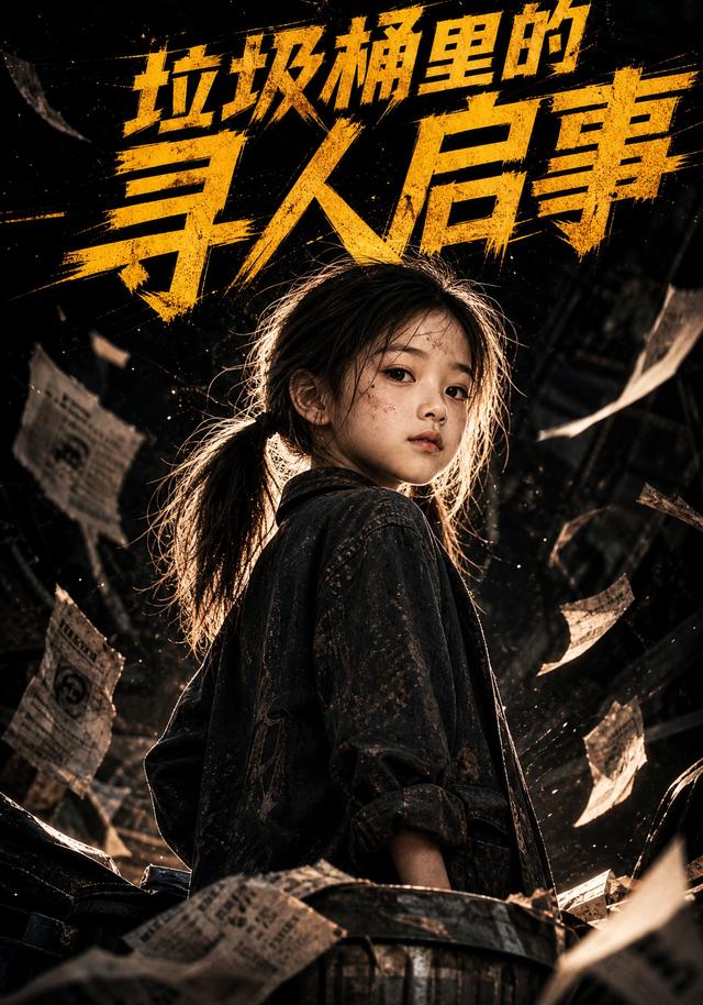 垃圾桶里的寻人启事AI短剧海报