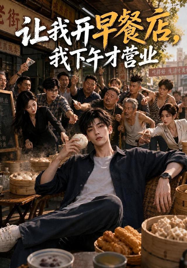 让我开早餐店,我下午才营业AI短剧海报