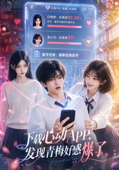 下载心动APP，发现青梅好感爆了海报