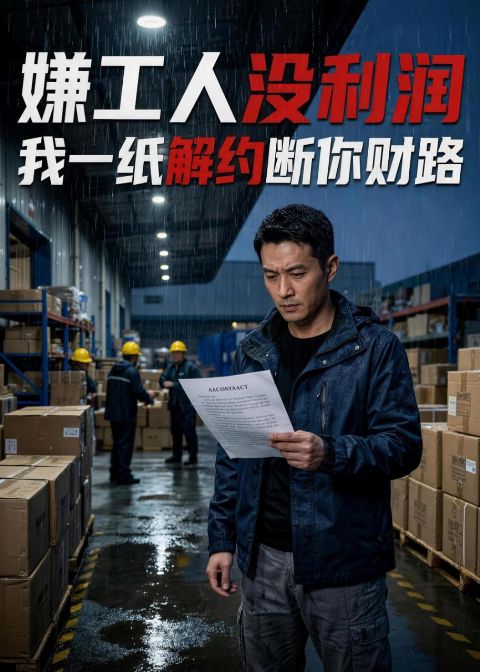 嫌工人没利润，我一纸解约断你财路海报