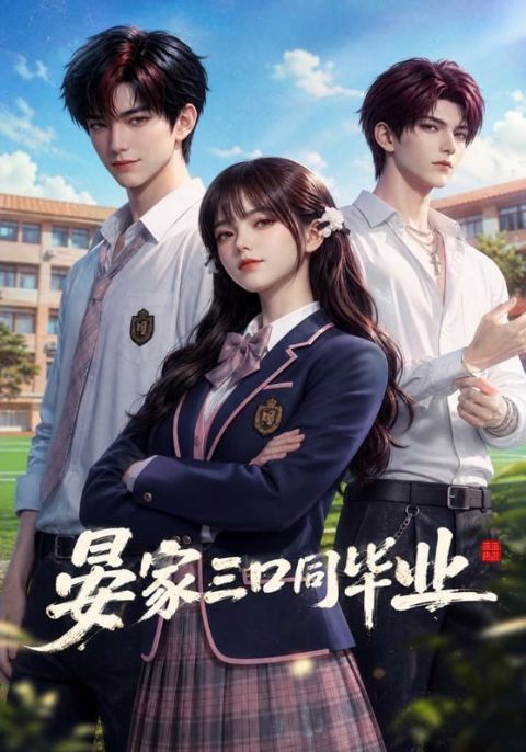 晏家三口同毕业海报