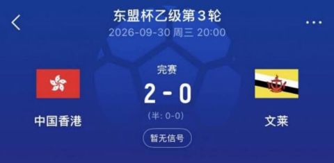 2026东盟杯第二级别B组第3轮全场回放：文莱VS中国香港海报