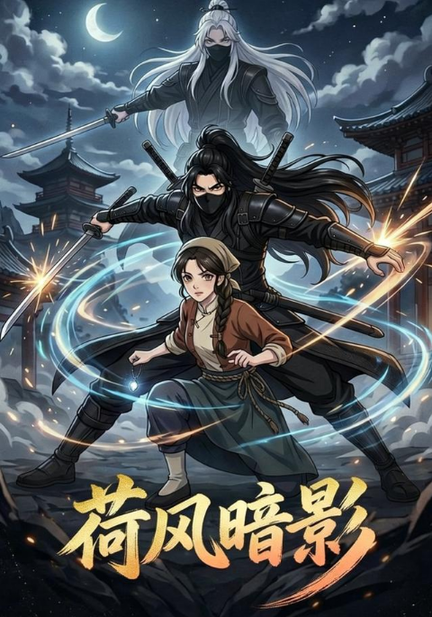荷风暗影海报