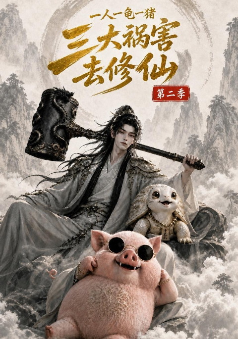 一人一龟一猪，三大祸害去修仙第二季海报