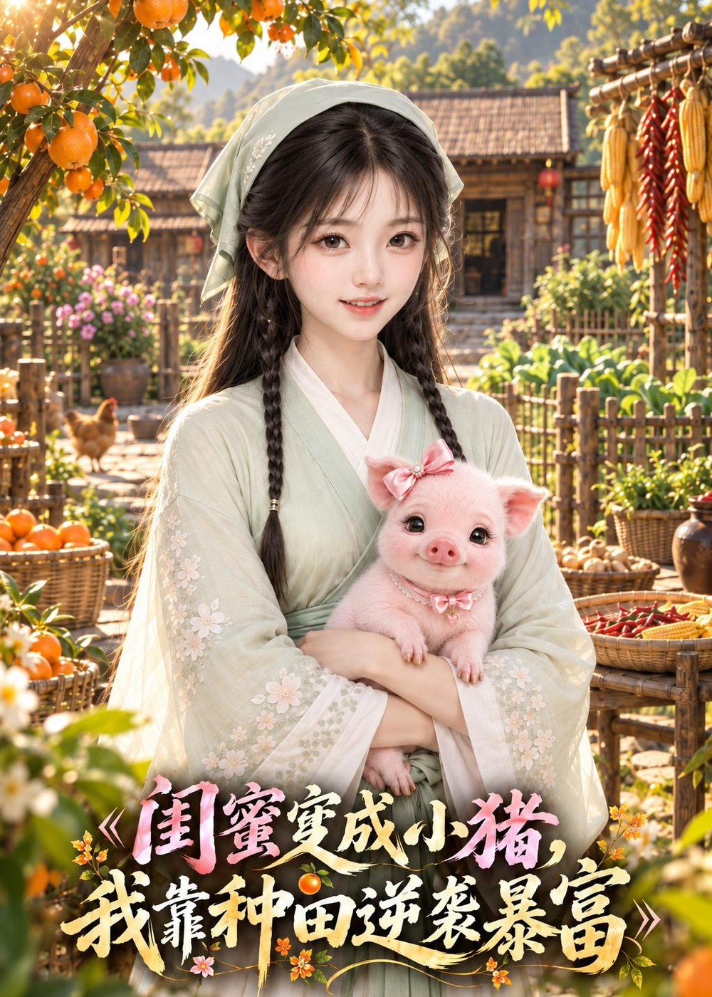 闺蜜变成小猪，我靠种田逆袭暴富海报