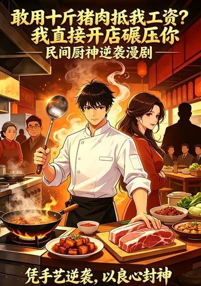 敢用十斤猪肉抵我工资？我直接开店碾压你海报