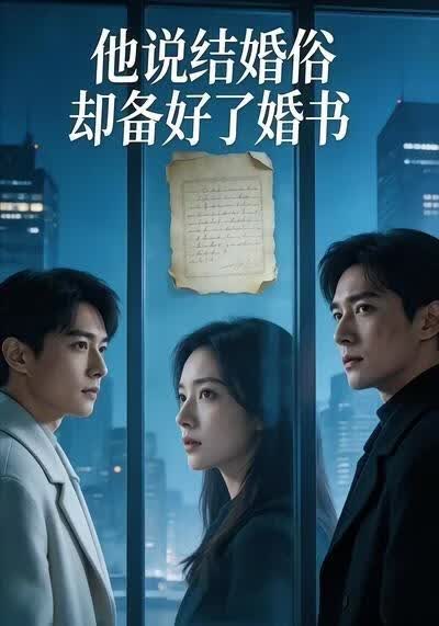 他说结婚俗却备好了婚书海报