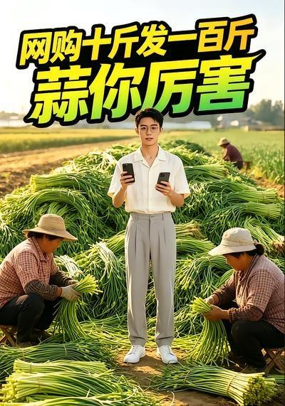 网购十斤发一百斤，蒜你厉害海报