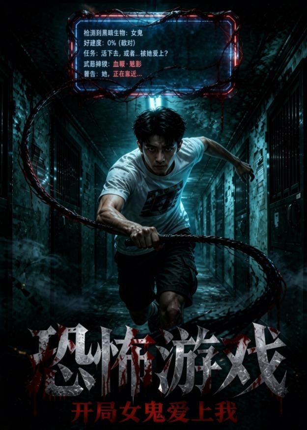 恐怖游戏：开局女鬼爱上我 AI海报