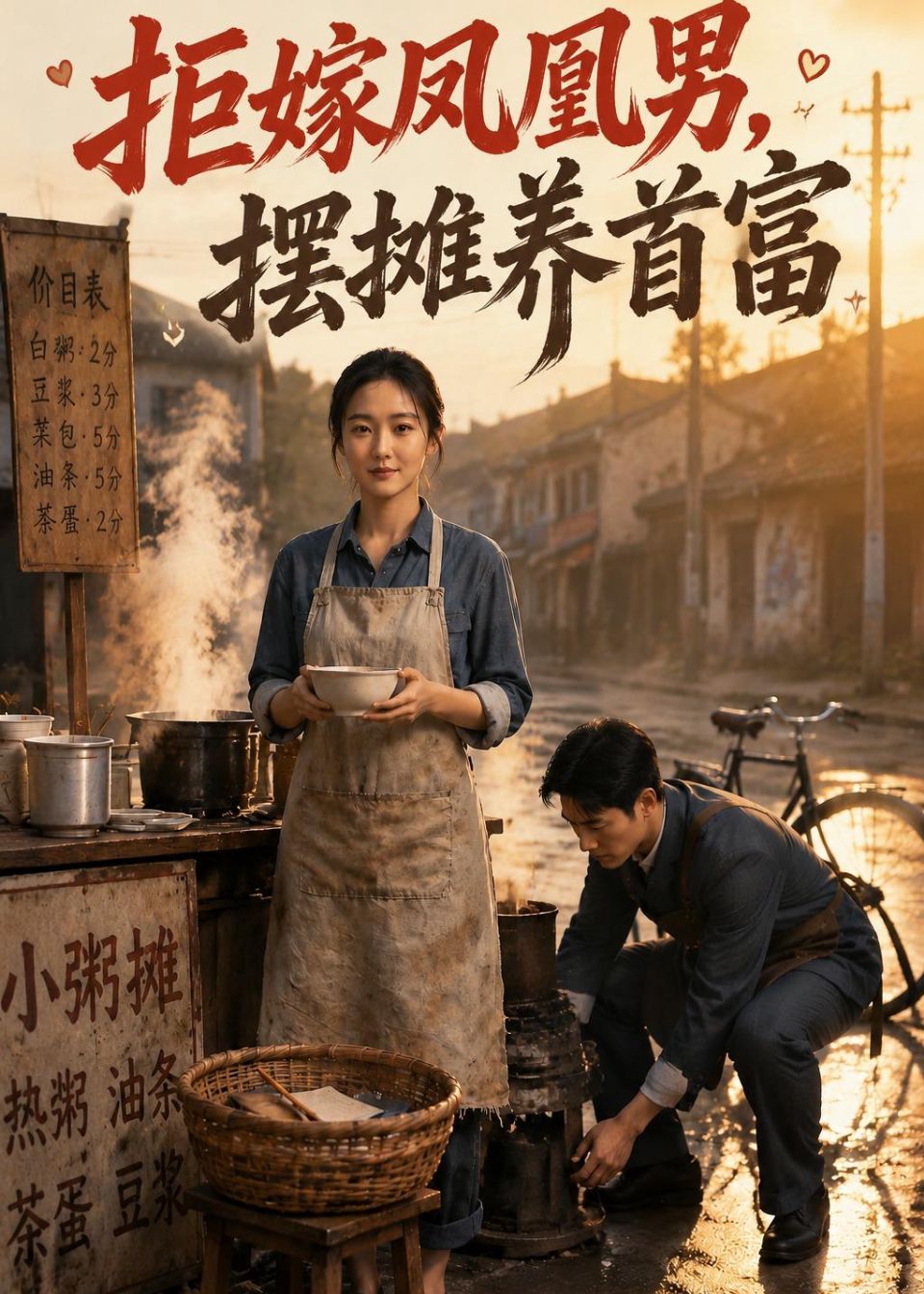 拒嫁风凰男，摆摊养首富 AI海报