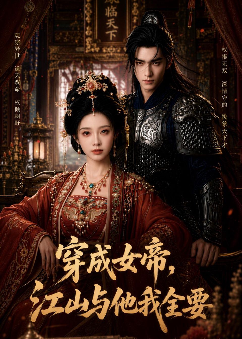 穿成女帝，江山与他我全要 Ai漫剧海报