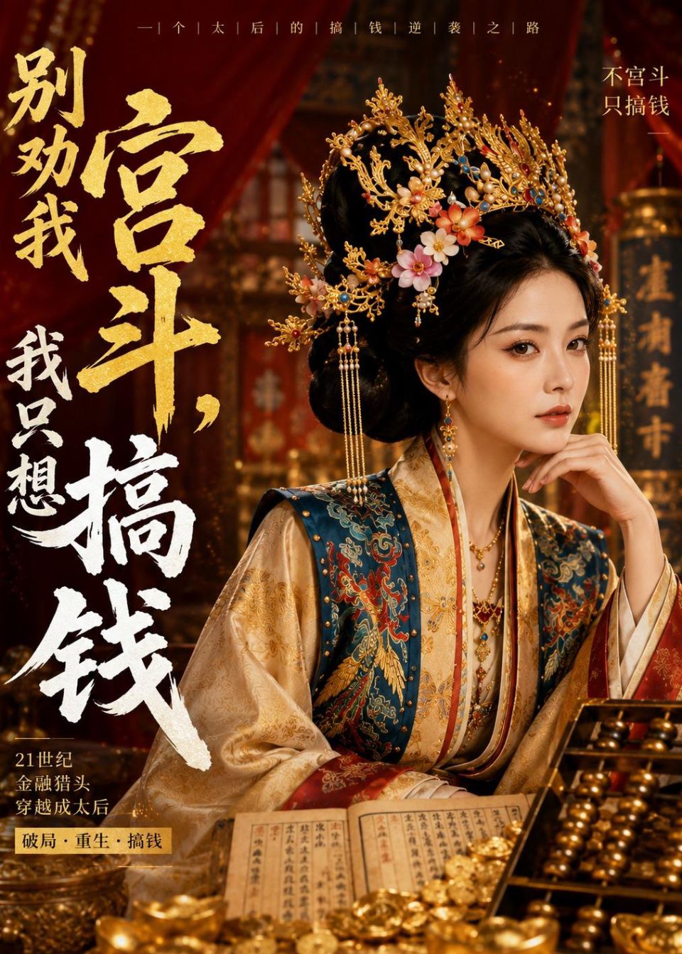 别劝我宫斗，我只想搞钱 Ai漫剧海报