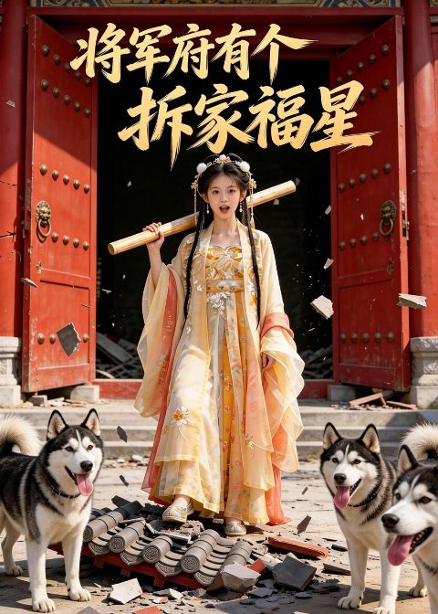 将军府有个拆家福星 AI海报