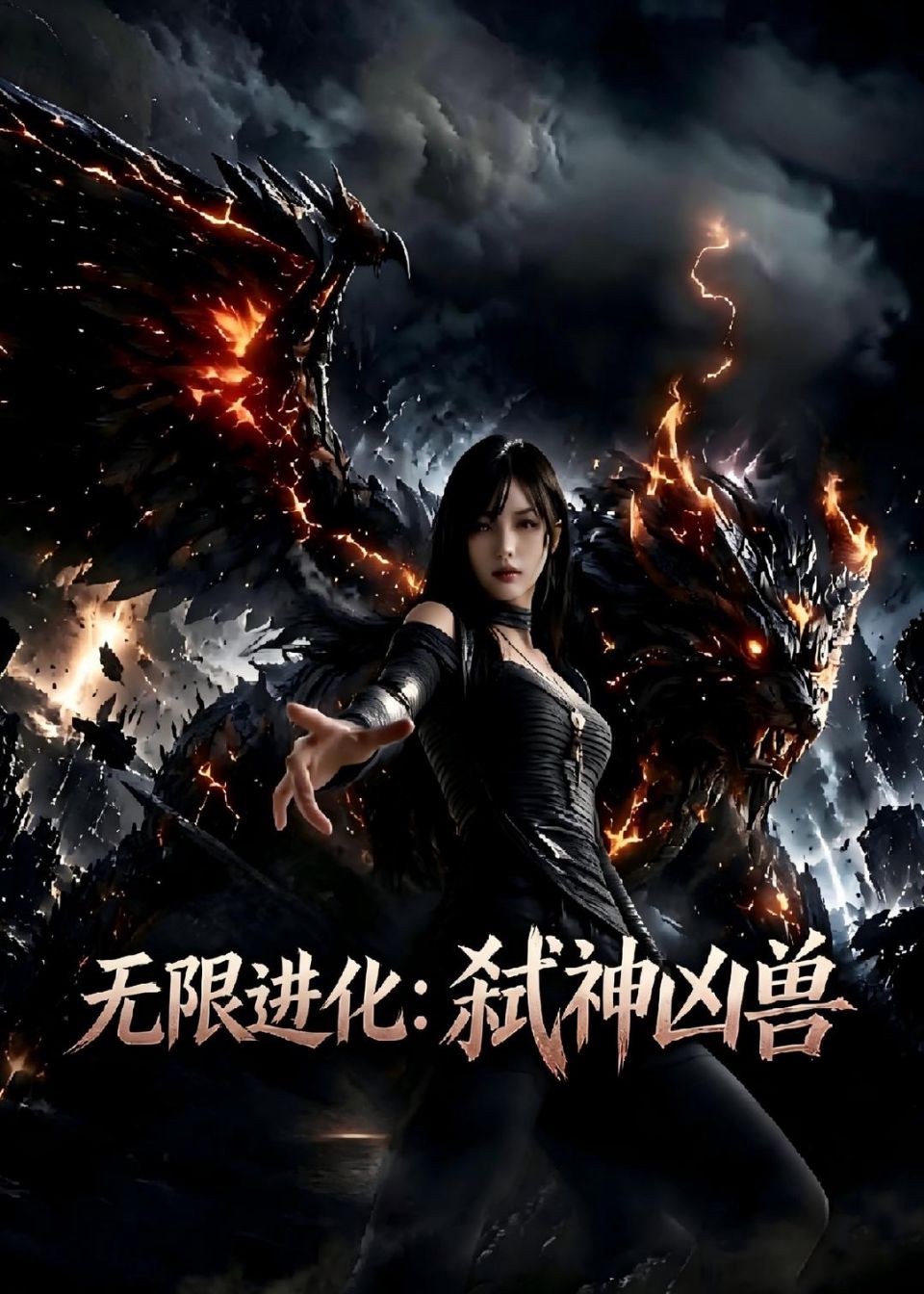 无限进化-弑神凶兽 AI海报