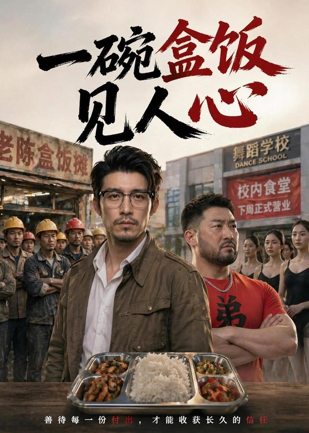 一碗盒饭见人心 AI海报