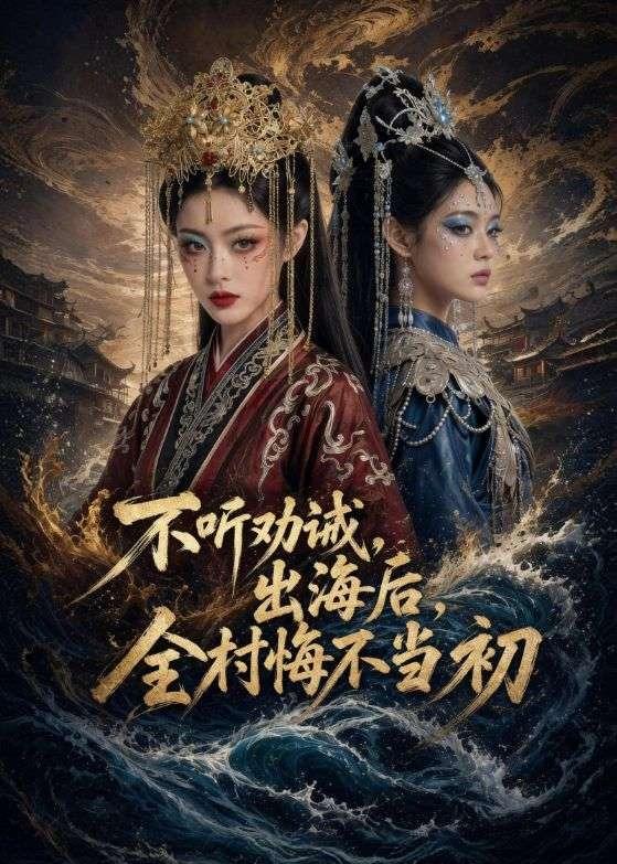 不听劝诫，出海后，全村悔不当初 AI海报